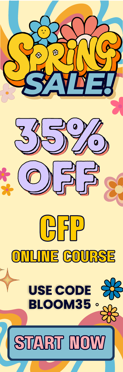 Click here for 35% off of Mometrix CFP online course. Use code: BLOOM35