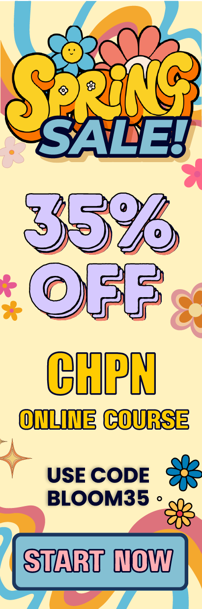 Click here for 35% off of Mometrix CHPN online course. Use code: BLOOM35