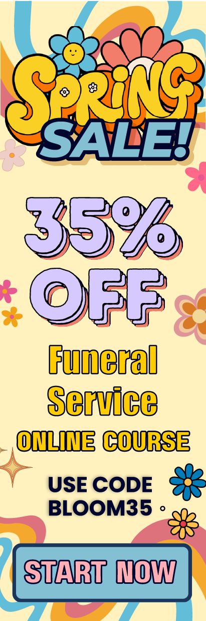 Click here for 35% off of Mometrix Funeral Service online course. Use code: BLOOM35