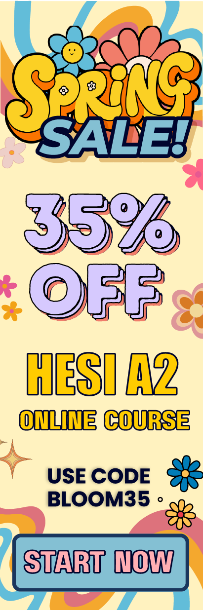 Click here for 35% off of Mometrix HESI A2 online course. Use code: BLOOM35