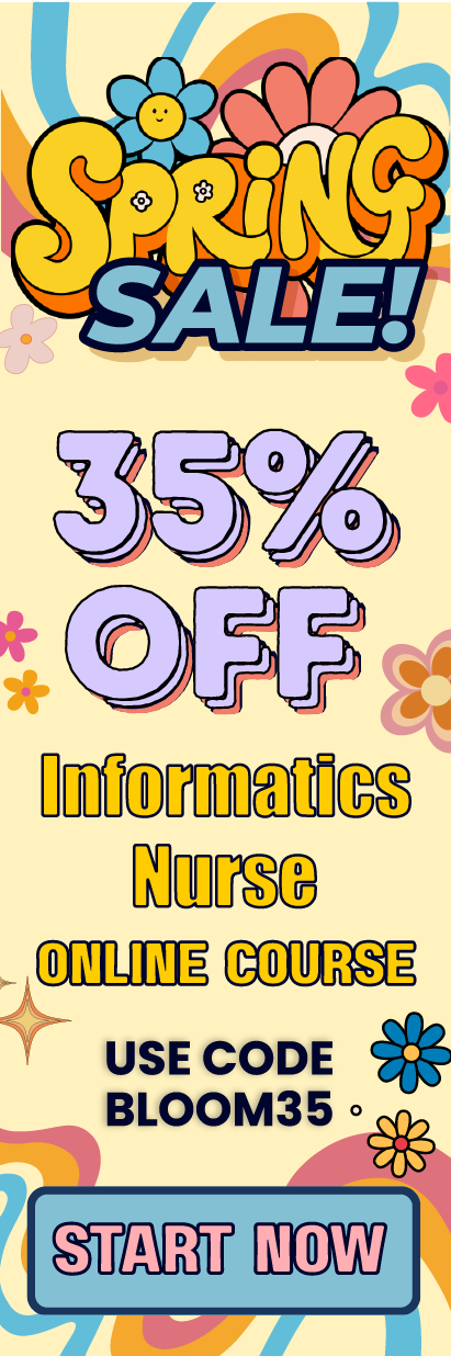 Click here for 35% off of Mometrix Informatics Nursing online course. Use code: BLOOM35