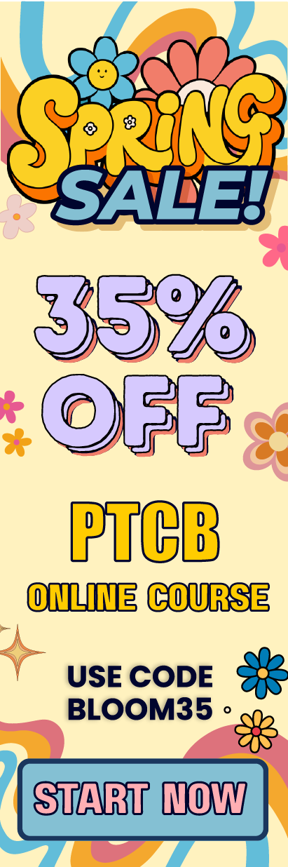 Click here for 35% off of Mometrix PTCB online course. Use code: BLOOM35