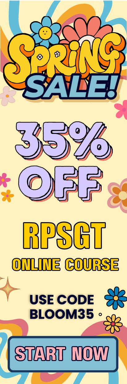 Click here for 35% off of Mometrix RPSGT online course. Use code: BLOOM35