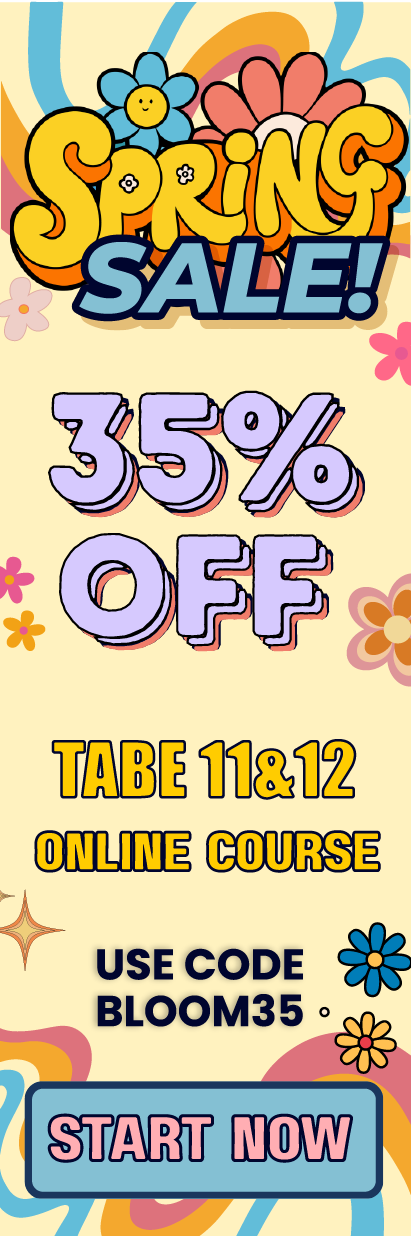 Click here for 35% off of Mometrix TABE 11&12 online course. Use code: BLOOM35