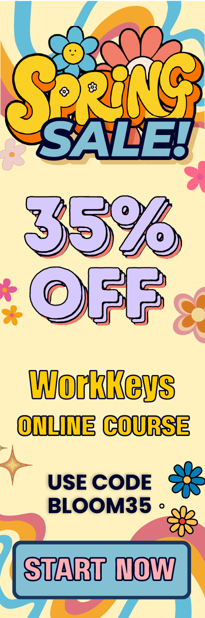 Click here for 35% off of Mometrix WorkKeys online course. Use code: BLOOM35