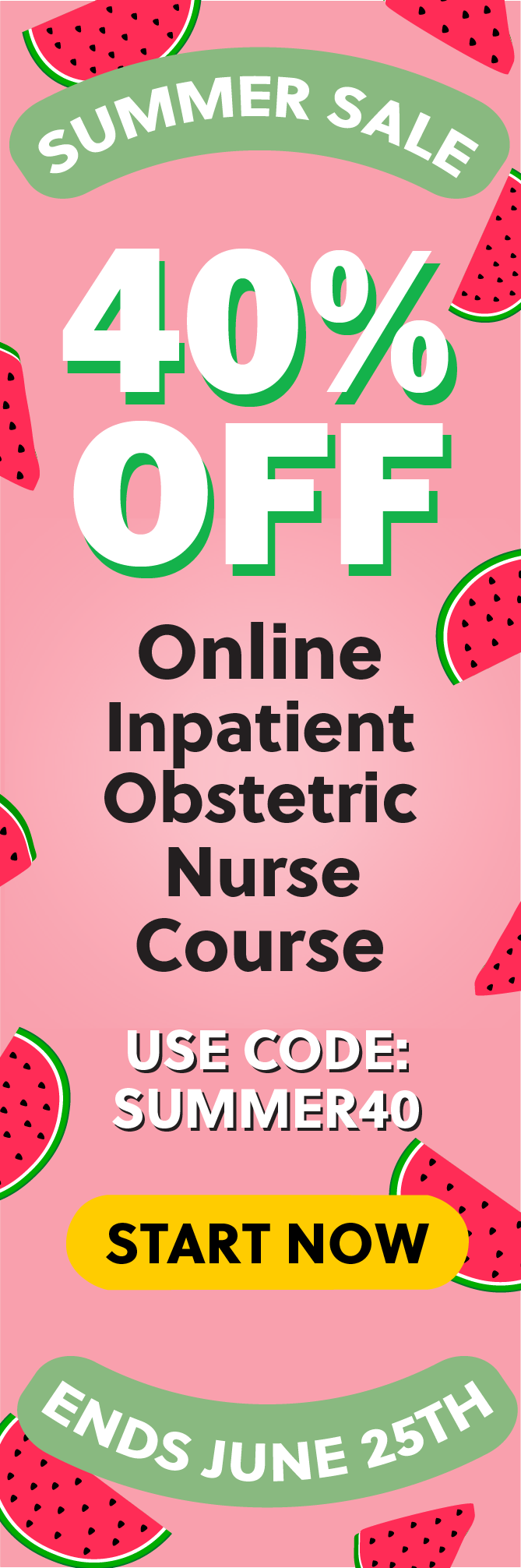 Click here for 40% off of Mometrix Inpatient Obstetric Nurse online course. Use code: SUMMER40