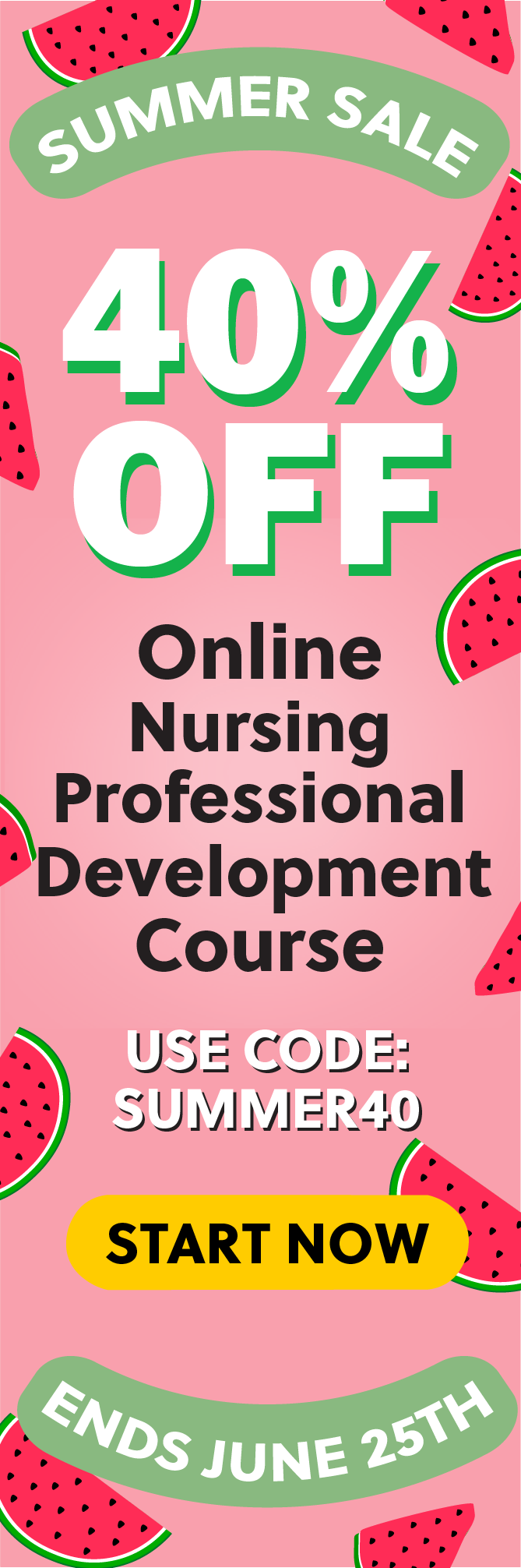 Click here for 40% off of Mometrix Nursing Professional Development online course. Use code: SUMMER40