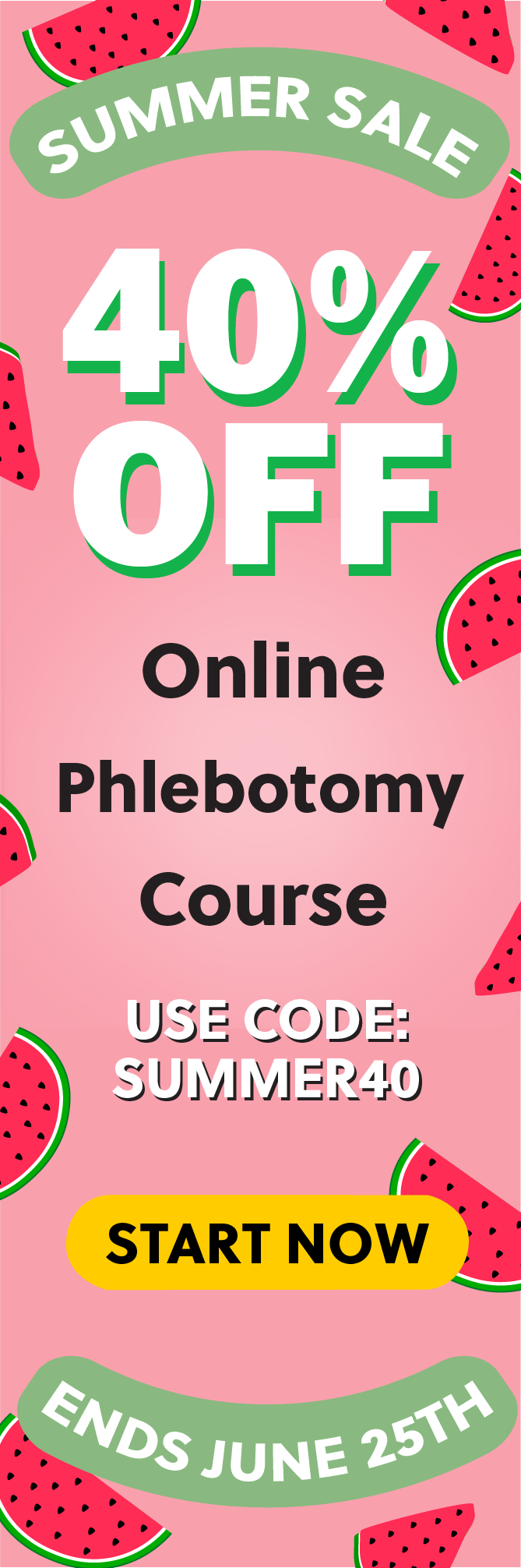 Click here for 40% off of Mometrix Phlebotomy online course. Use code: SUMMER40