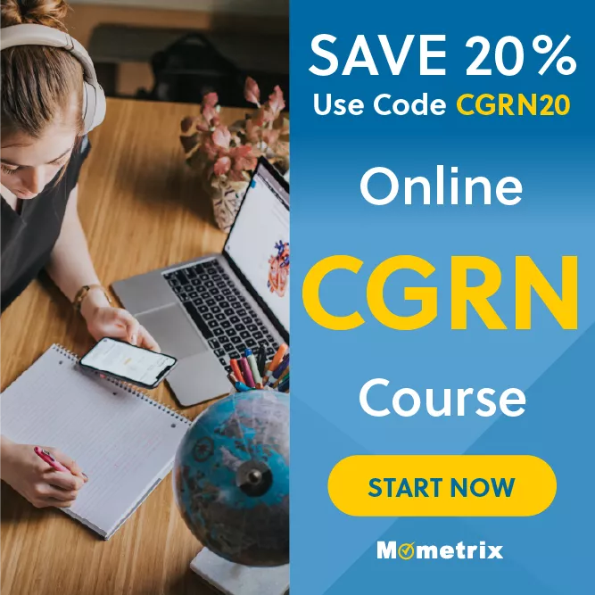 Click here for 20% off of Mometrix CGRN online course. Use code: CGRN20.