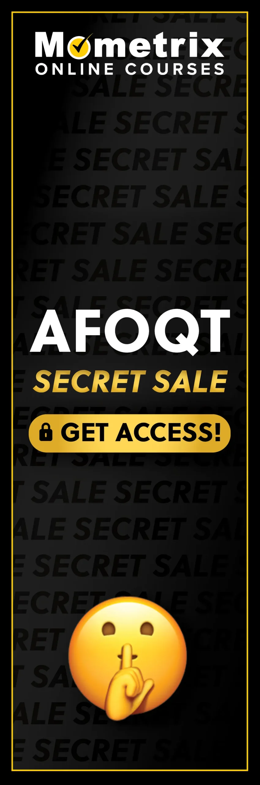 Click here for 30% off the Mometrix AFOQT online course. Use code: SECRET30
