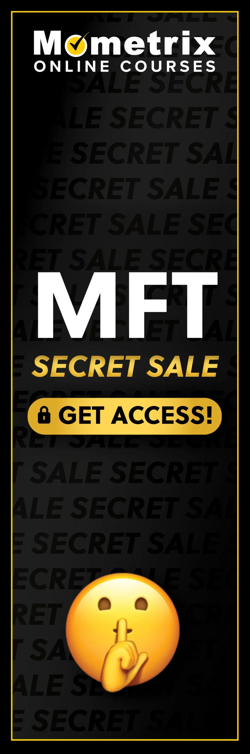 Click here for 30% off the Mometrix MFT online course. Use code: SECRET30